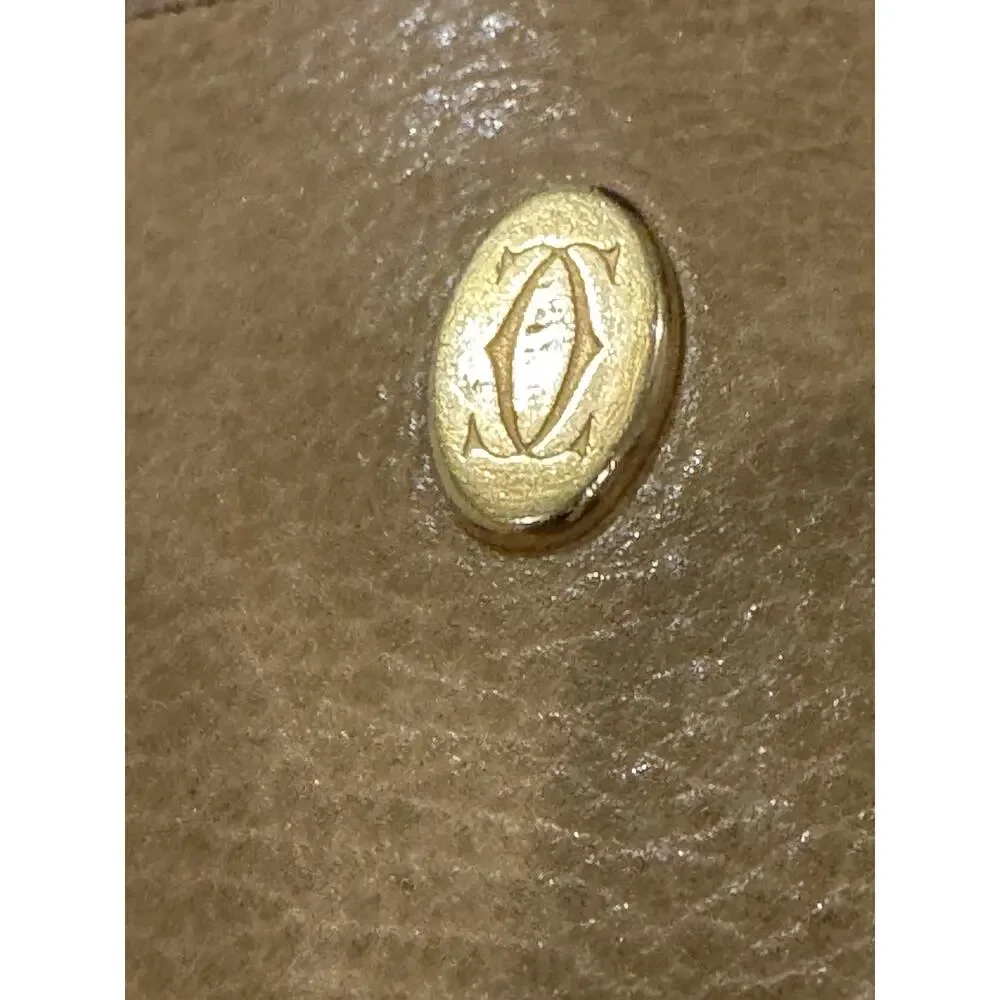 Authentic Vintage Must de Cartier Mustard Yellow Leather Wristlet / Pouch - Picture 8 of 8